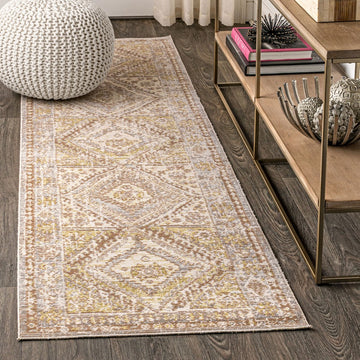 Darija Ornate Geometric Medallion Area Rug